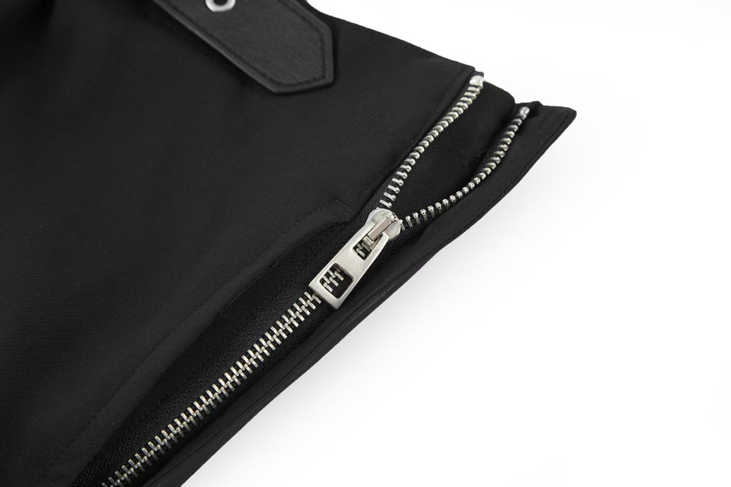 26 New style leather-label elastic waist pants