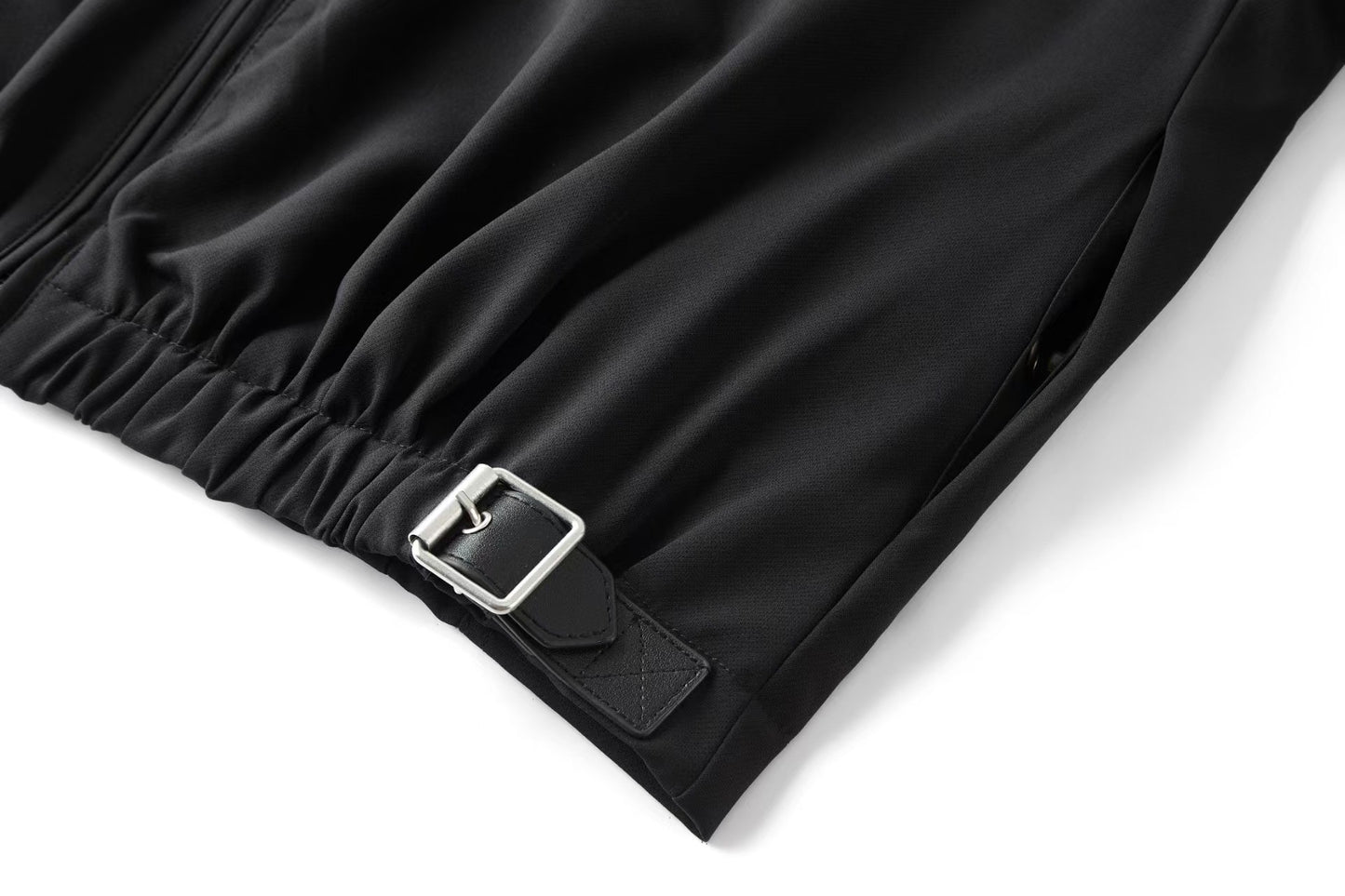 26 New Leather Label Elastic Waist Work Jacket
