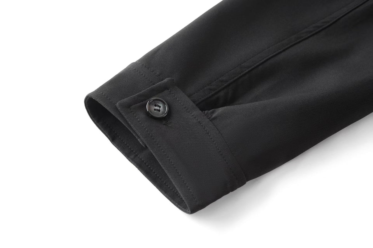 26 New Leather Label Elastic Waist Work Jacket