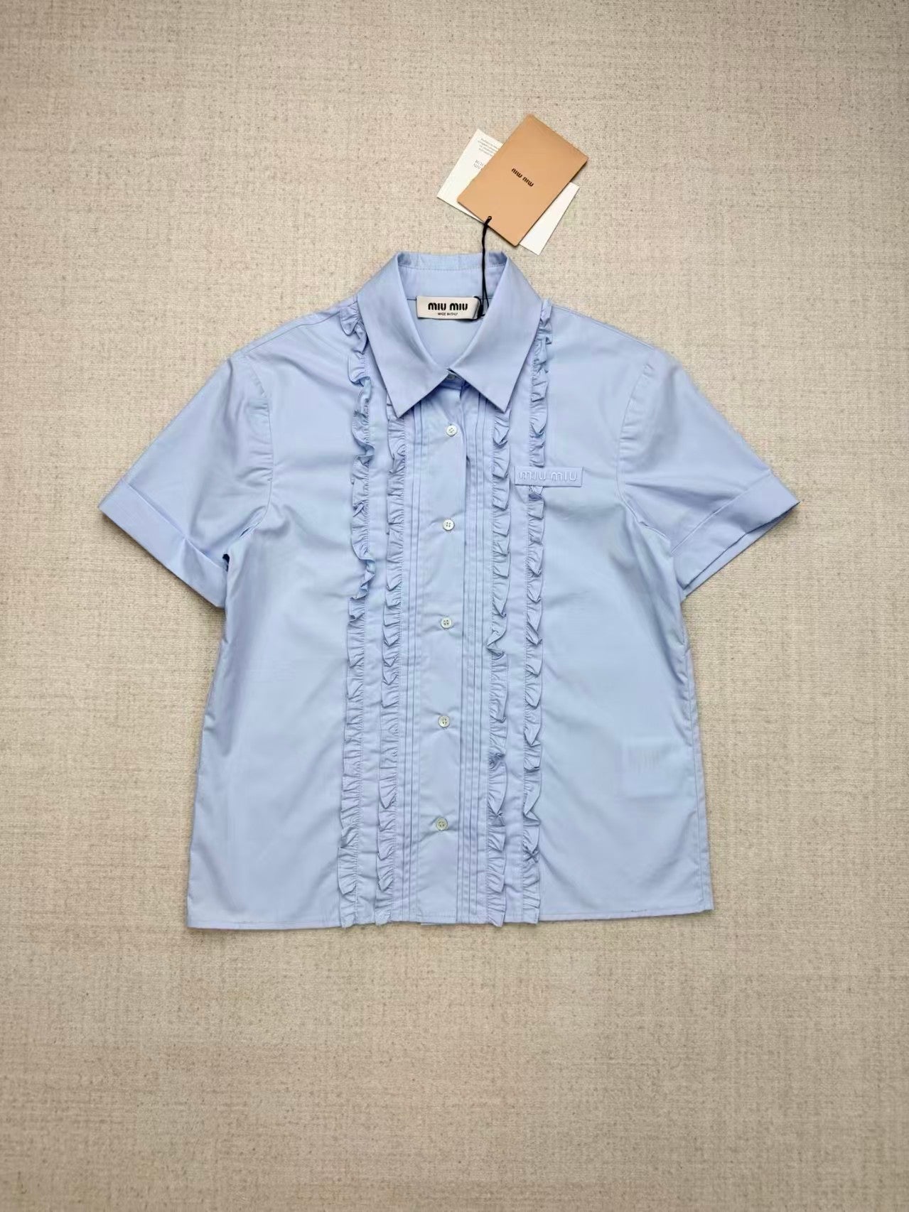 26FW New Ruffled Short-Sleeve Top