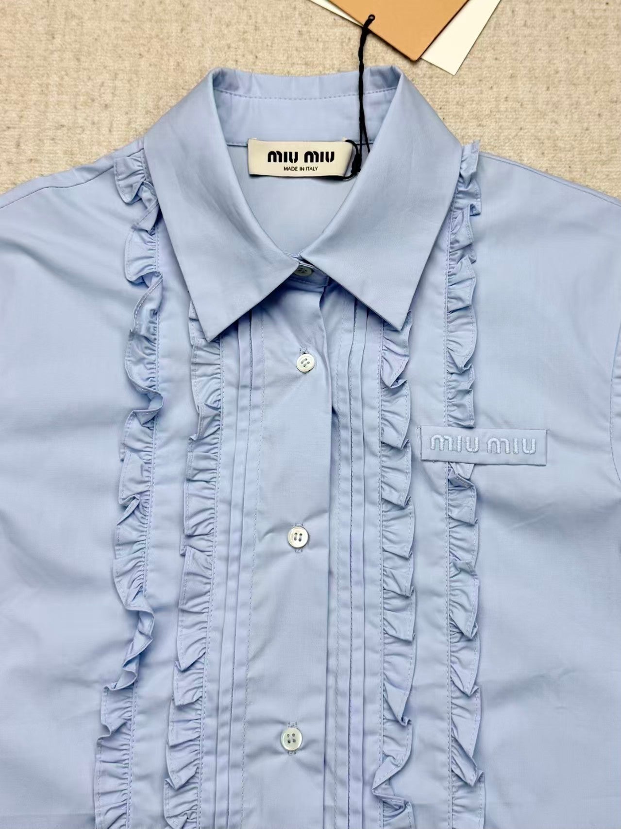 26FW New Ruffled Short-Sleeve Top