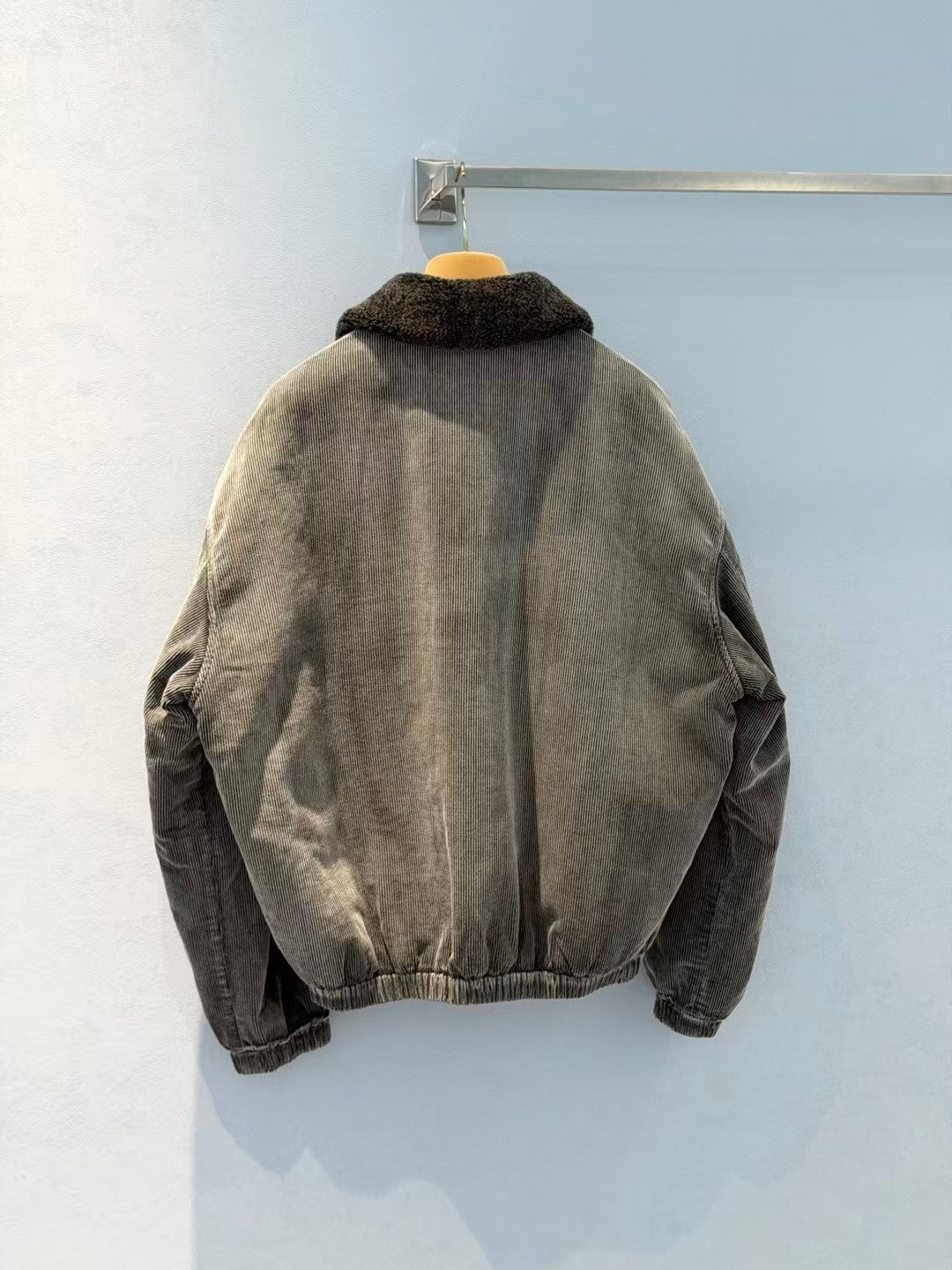26FW New Velvet-Lined Denim Padded Jacket with Wool Collar