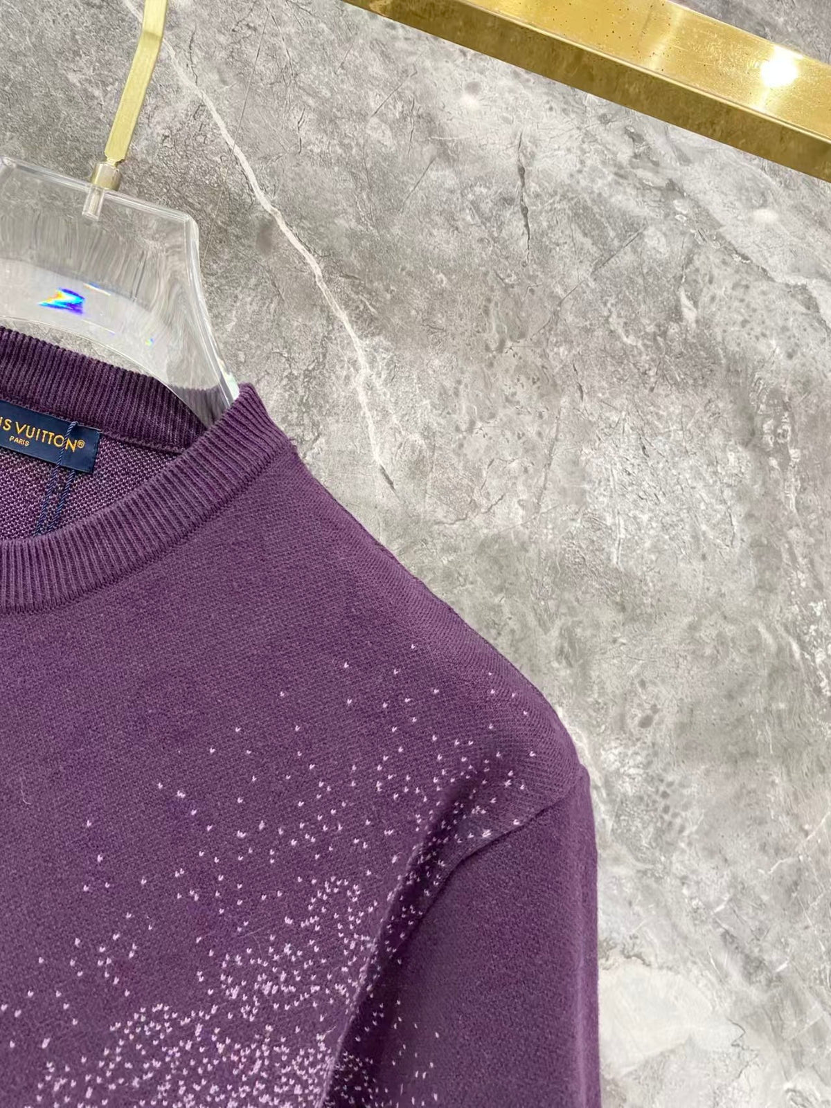 26FW New Knitted T-Shirt with Embossed Letter Logo