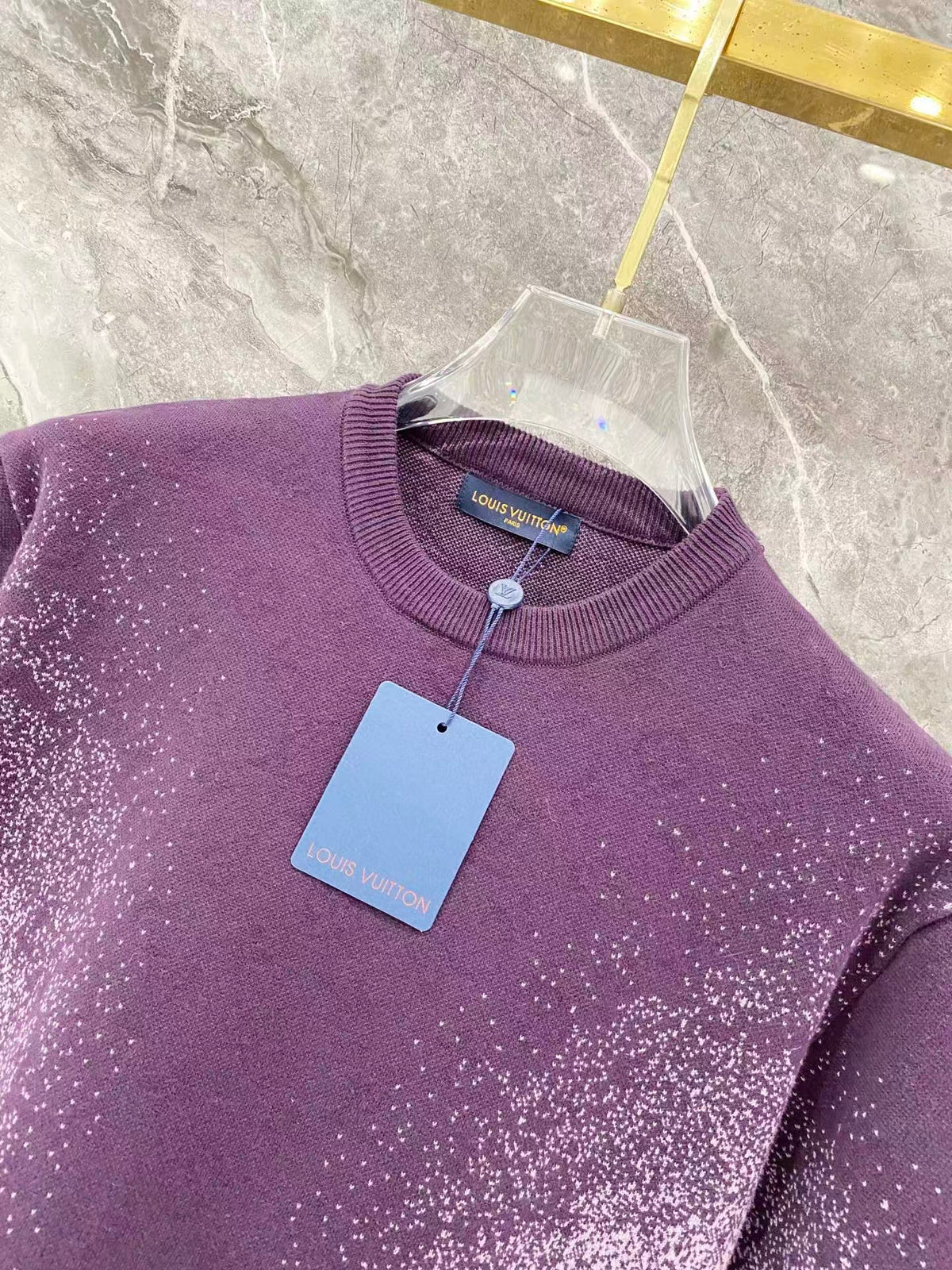26FW New Knitted T-Shirt with Embossed Letter Logo