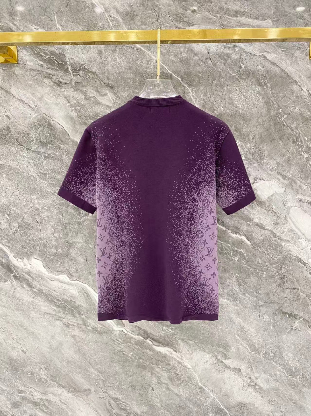 26FW New Knitted T-Shirt with Embossed Letter Logo