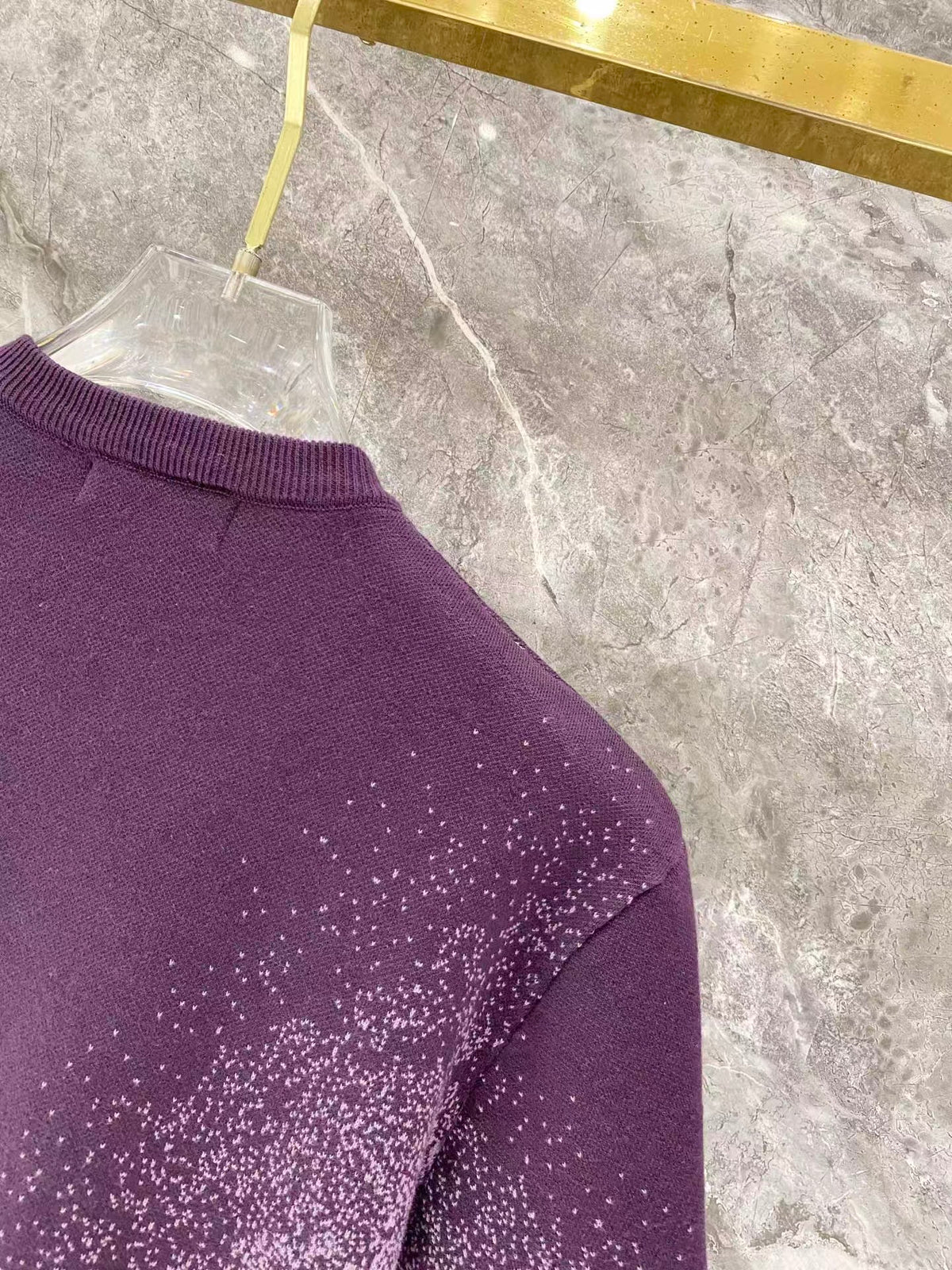 26FW New Knitted T-Shirt with Embossed Letter Logo