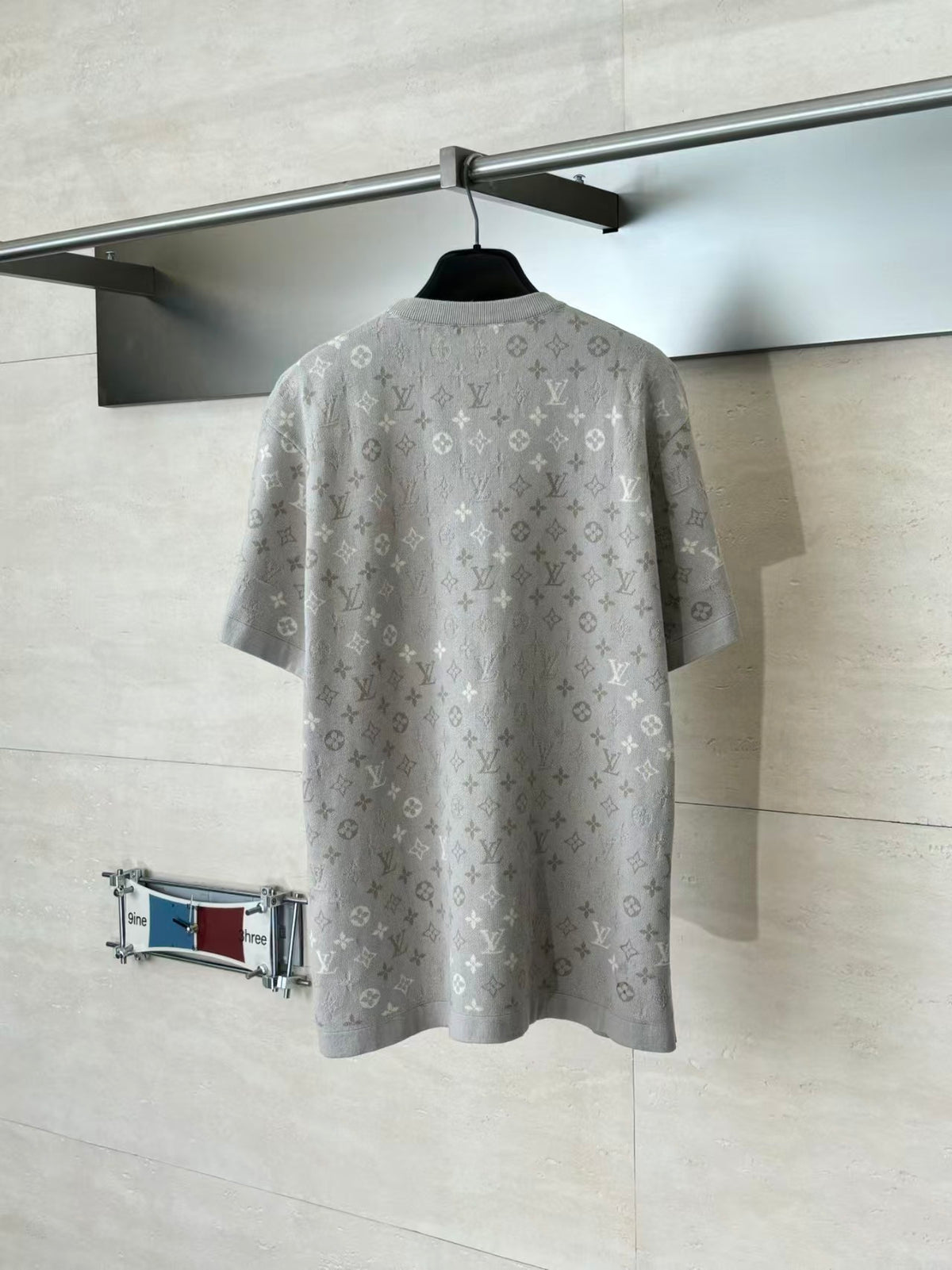 26FW New Gradient Letter Jacquard T-Shirt