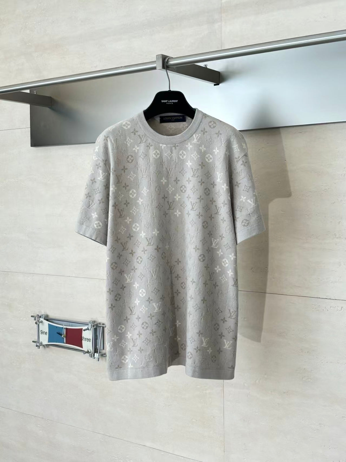 26FW New Gradient Letter Jacquard T-Shirt
