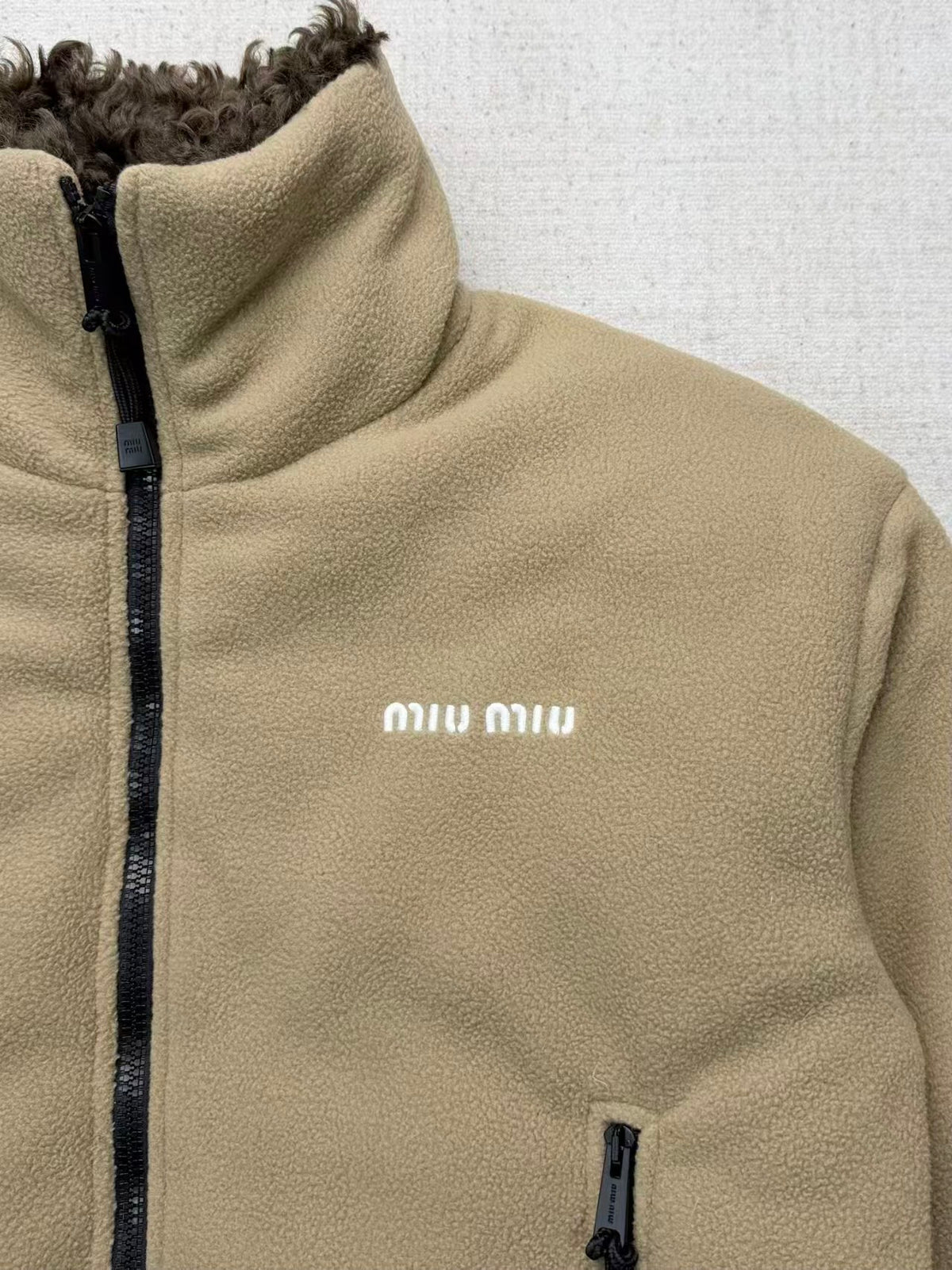 26FW New Khaki Cropped Fleece Jacket