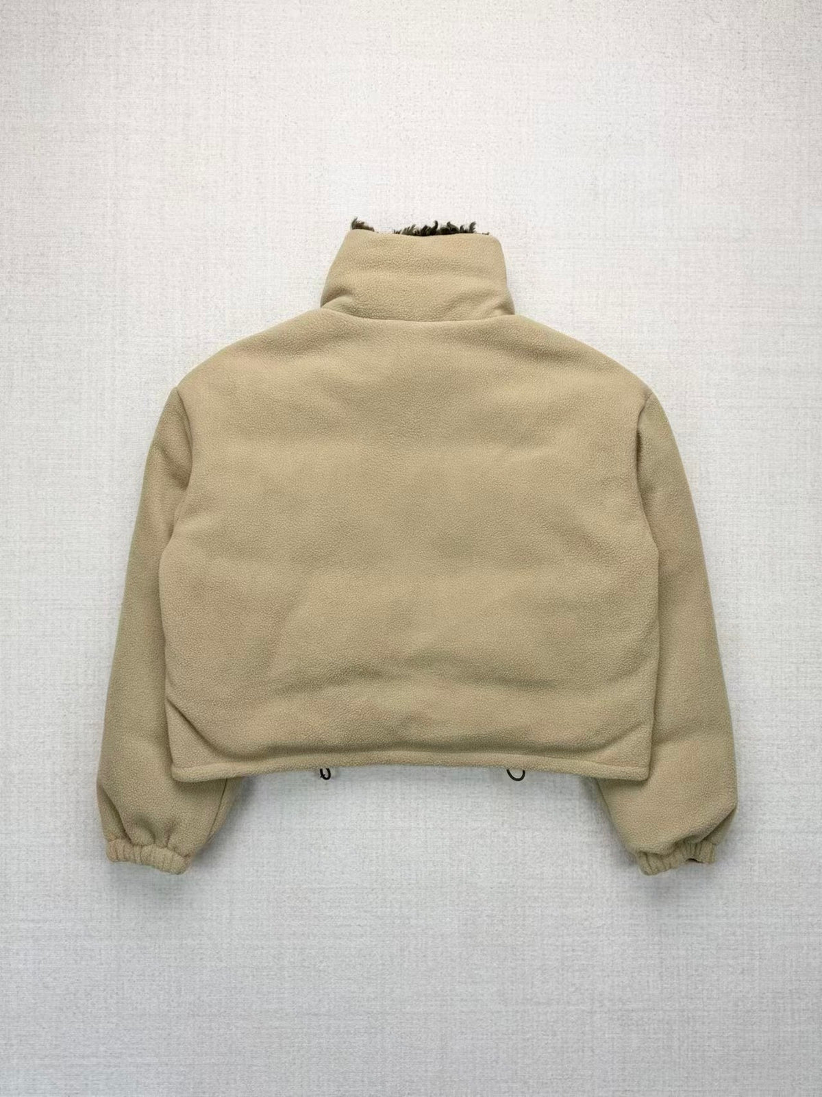 26FW New Khaki Cropped Fleece Jacket