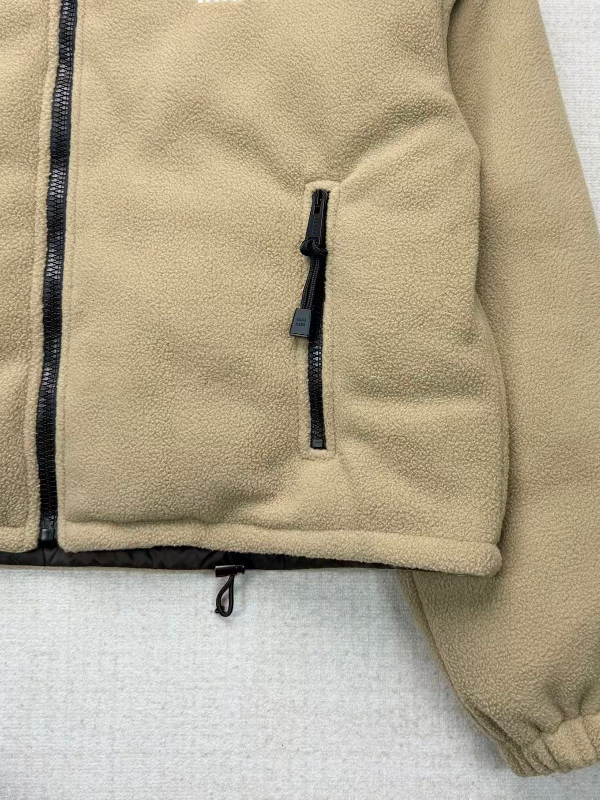26FW New Khaki Cropped Fleece Jacket