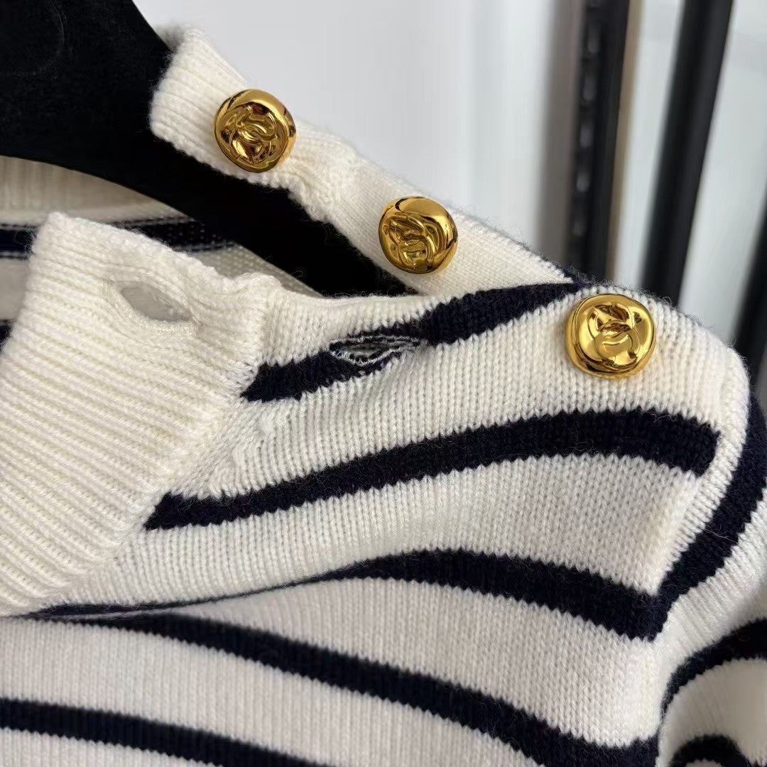 26FW New Striped Wool Knit Sweater