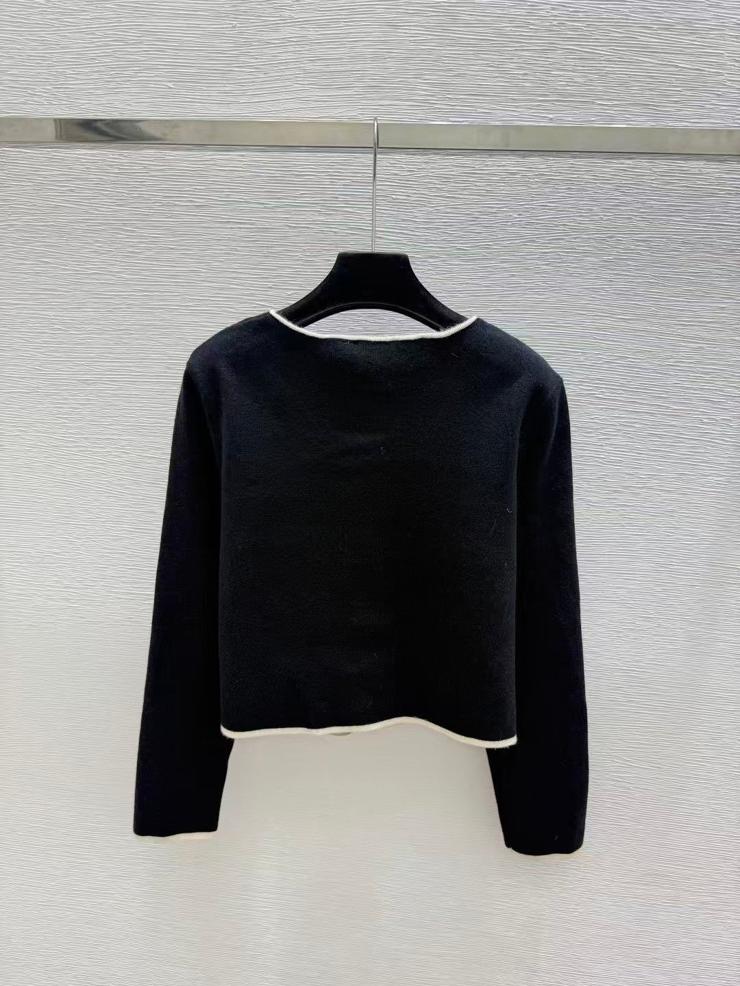 26FW New Minimalist Color-Block Knit Cardigan