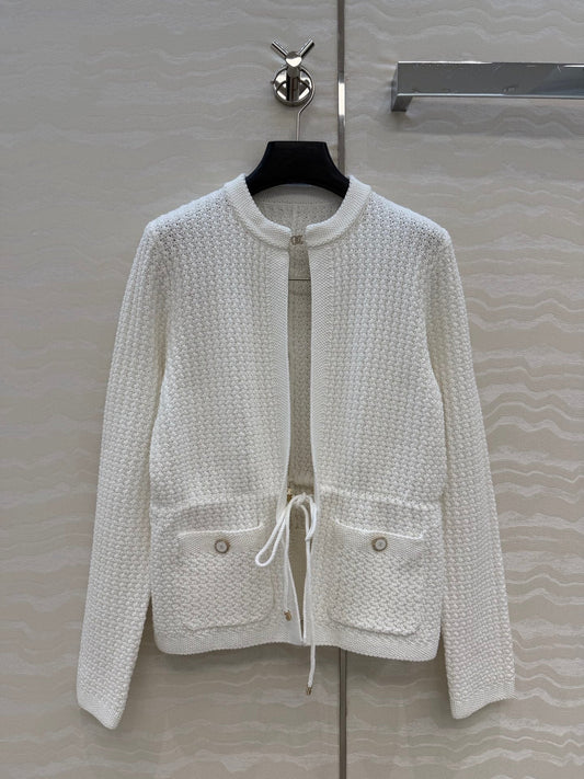 Rhinestone-embellished button-down cardigan jacket