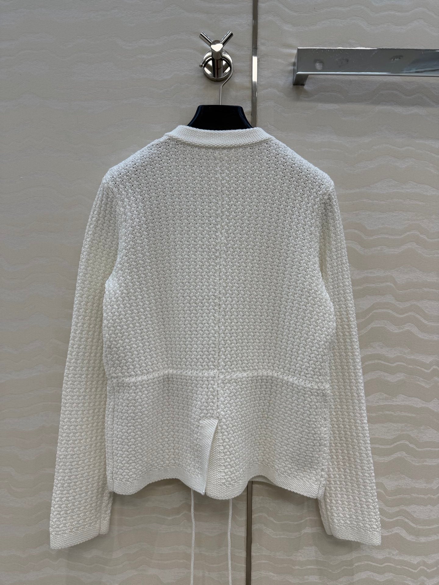Rhinestone-embellished button-down cardigan jacket