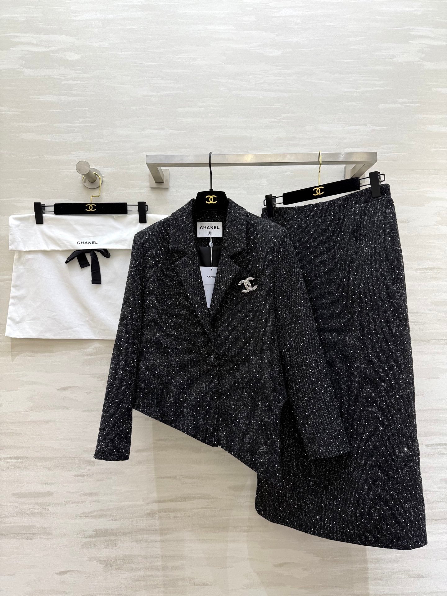 Wool tweed suit