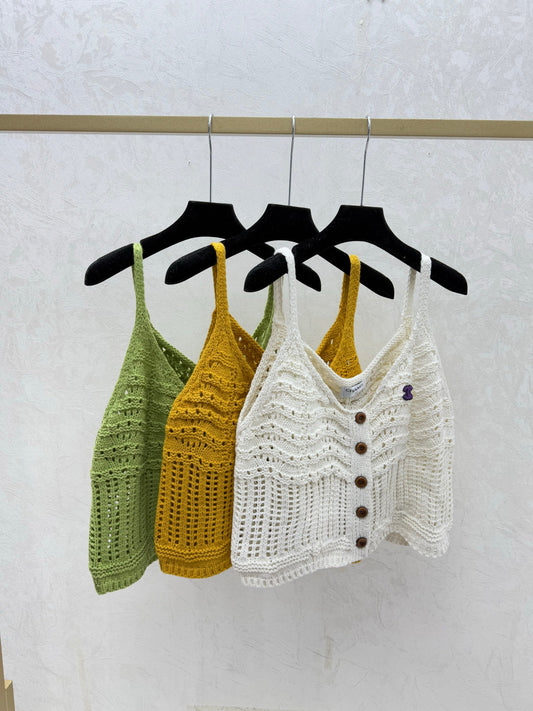 New openwork knit camisole