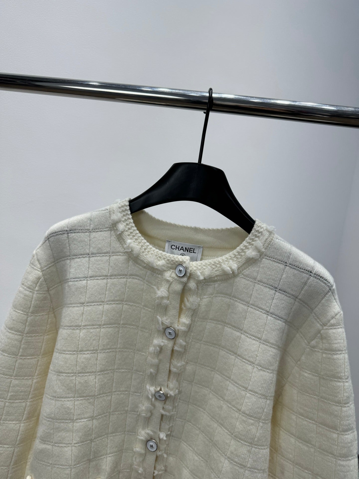 26. Cashmere and wool crew neck cardigan