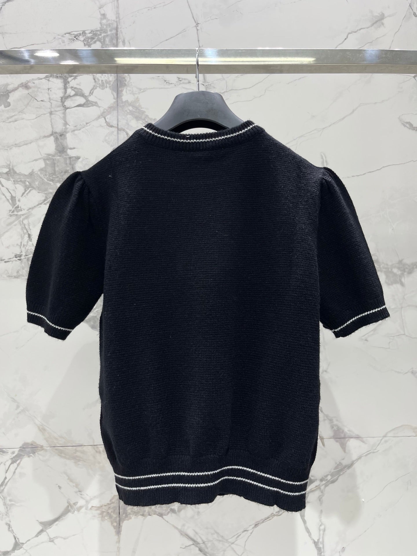 26 Wool Jacquard Butterfly Short Sleeve