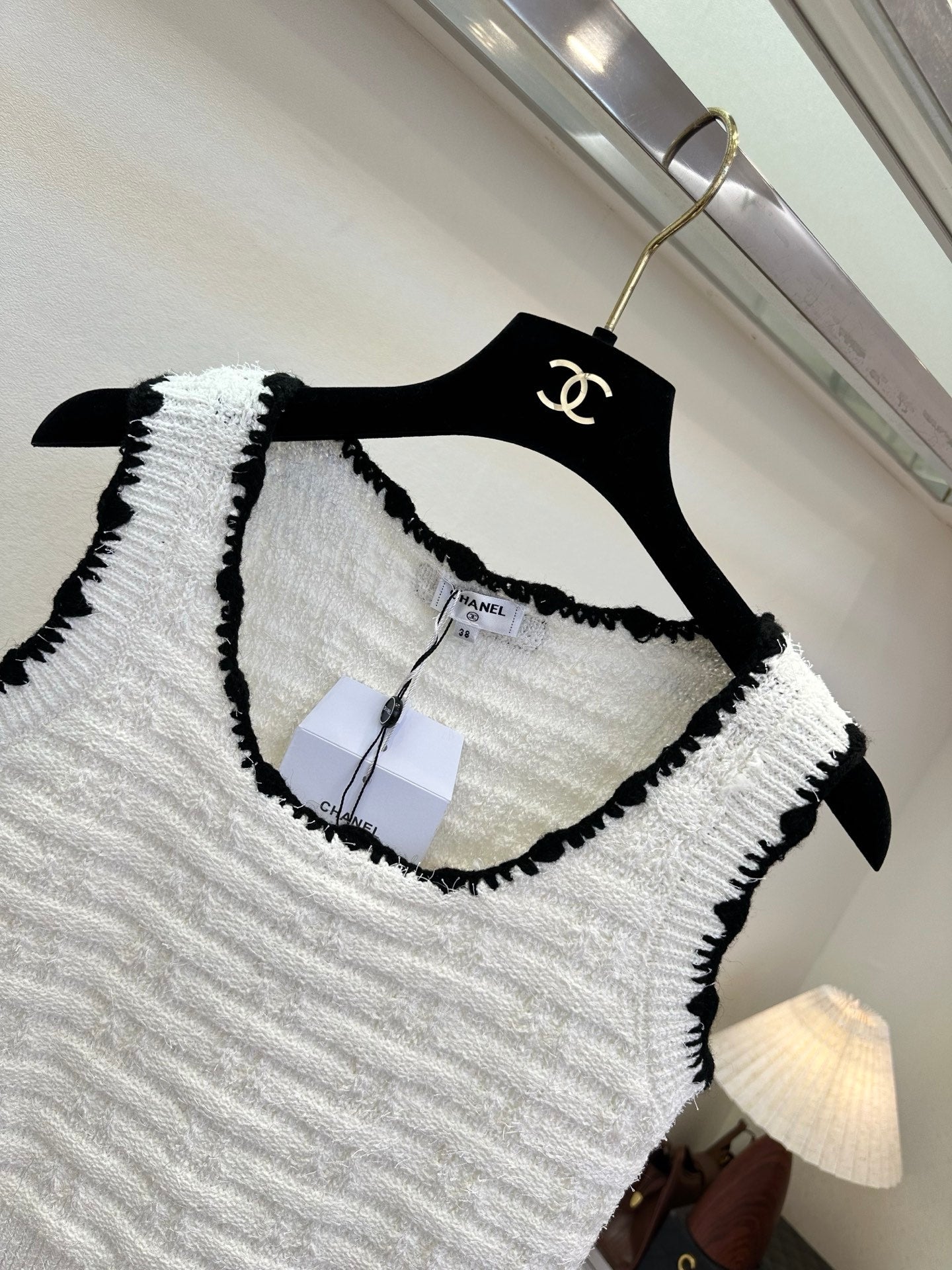 26 New Black Trim Vest