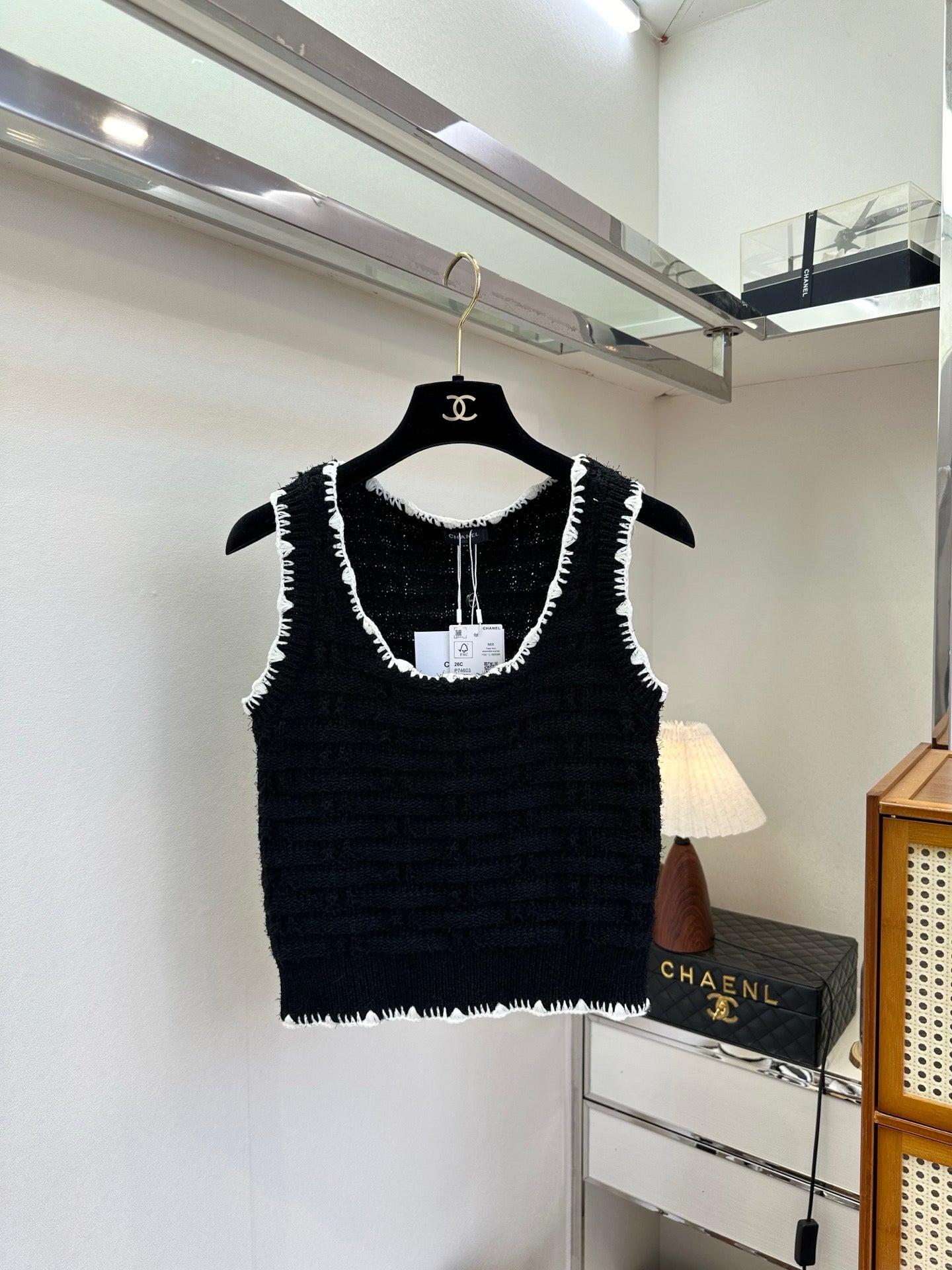 26 New Black Trim Vest