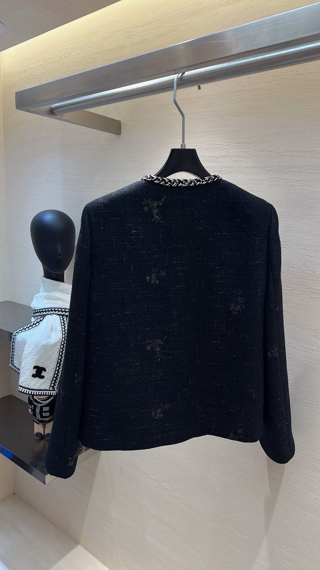 26 Black and Gold Thread Tweed Jacket