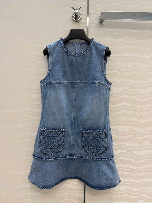26 Retro Denim Vest Dress
