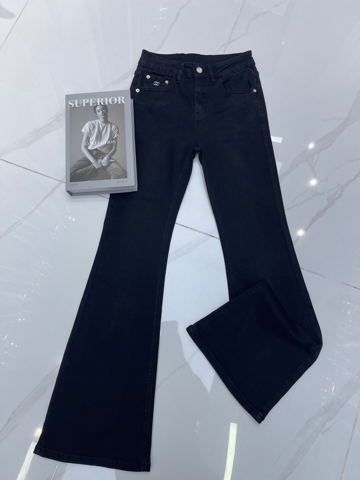 26 Printed Classic Logo High-Waisted Flared Pants