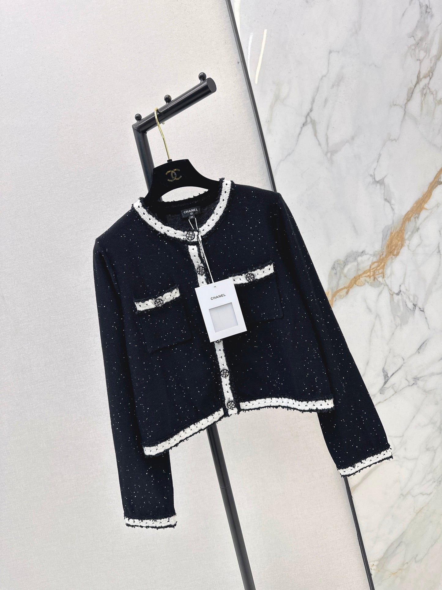 26 Newest Color-Blocked Sequin Cardigan Jacket