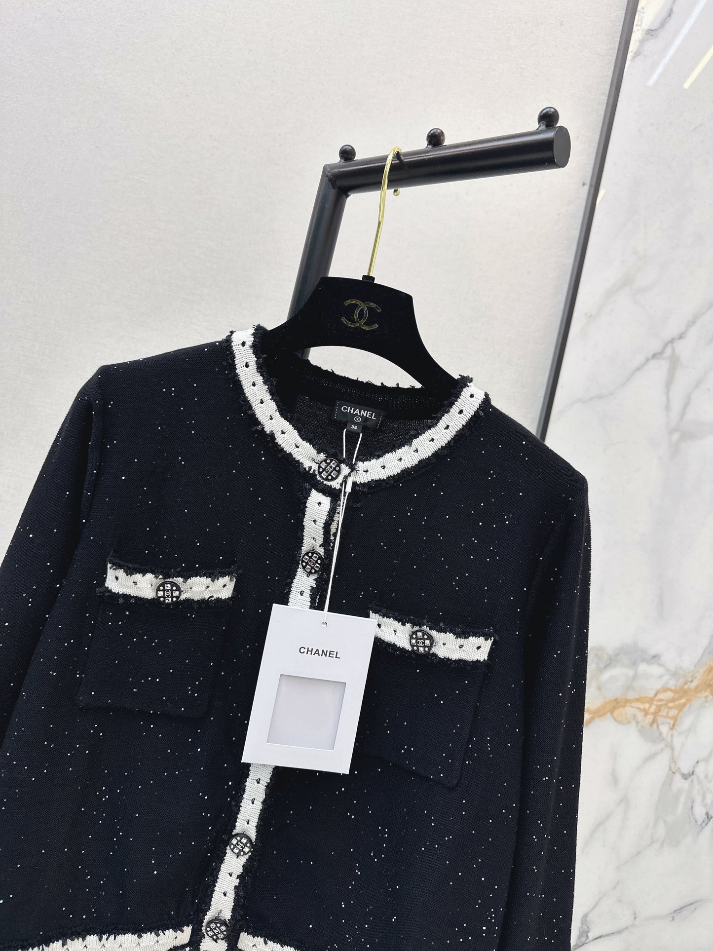 26 Newest Color-Blocked Sequin Cardigan Jacket