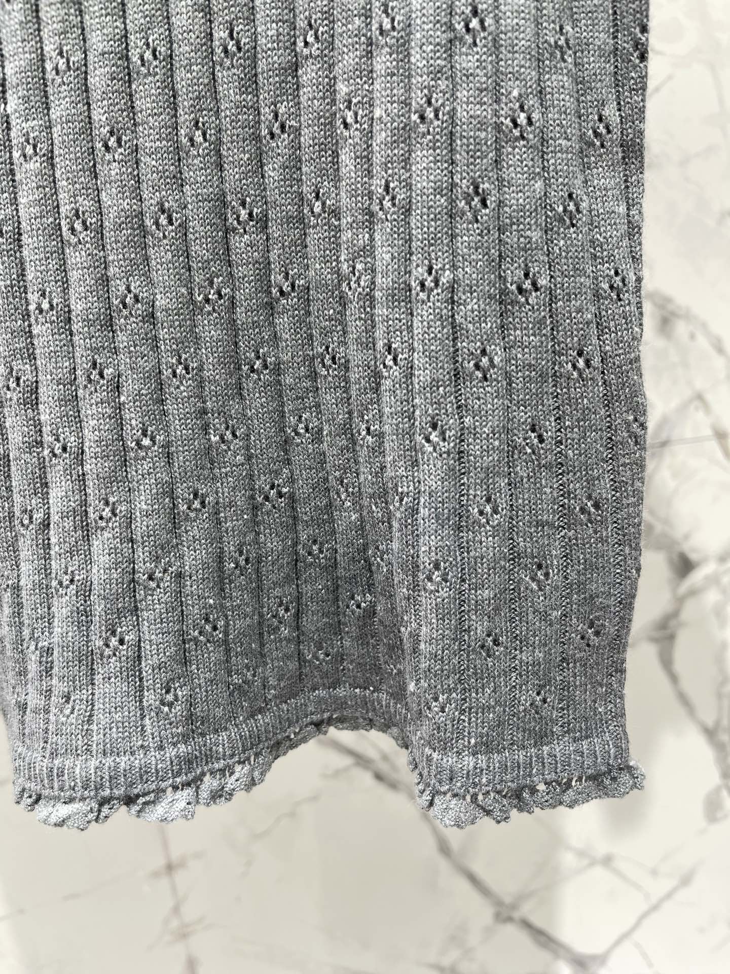 26 New Style Ribbed Knit Sweater with Lace Trim