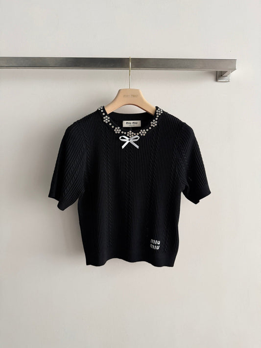 26. New Cable-Knit Short-Sleeve Top
