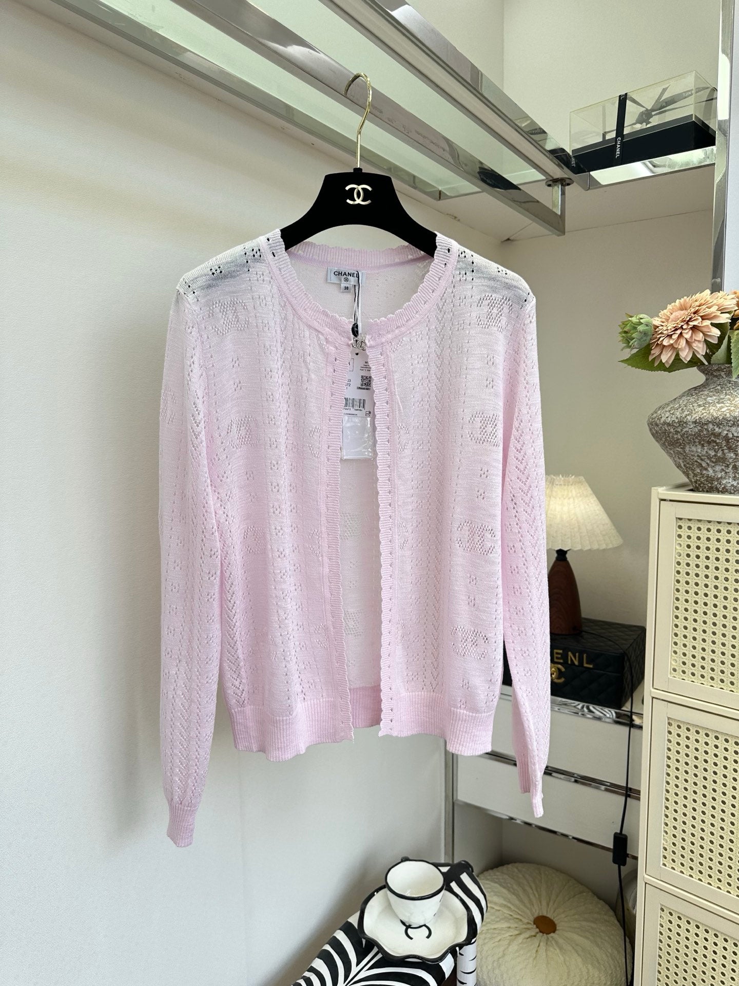 26SS Ultra-thin Hollow-out Knit Cardigan