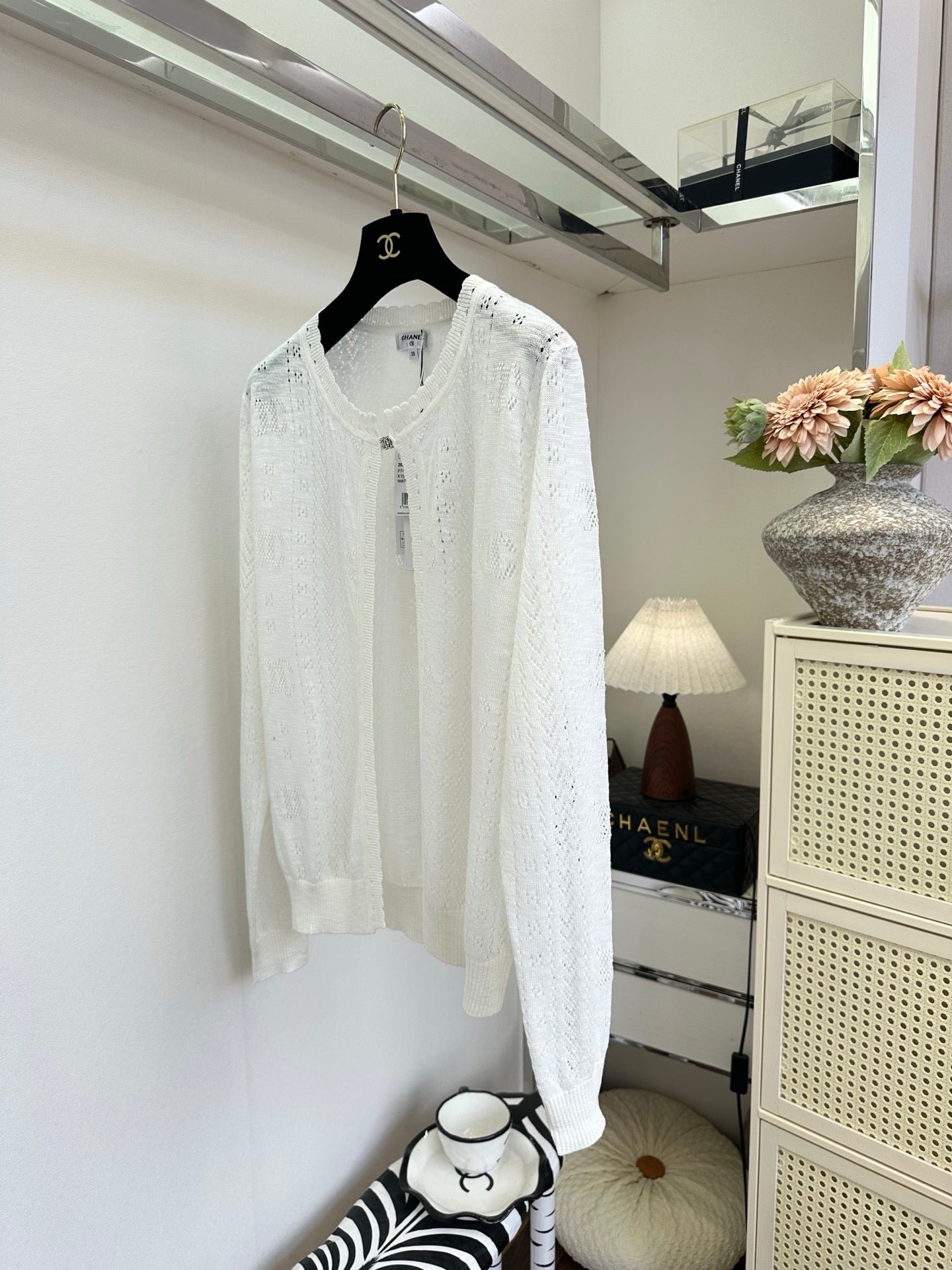 26SS Ultra-thin Hollow-out Knit Cardigan