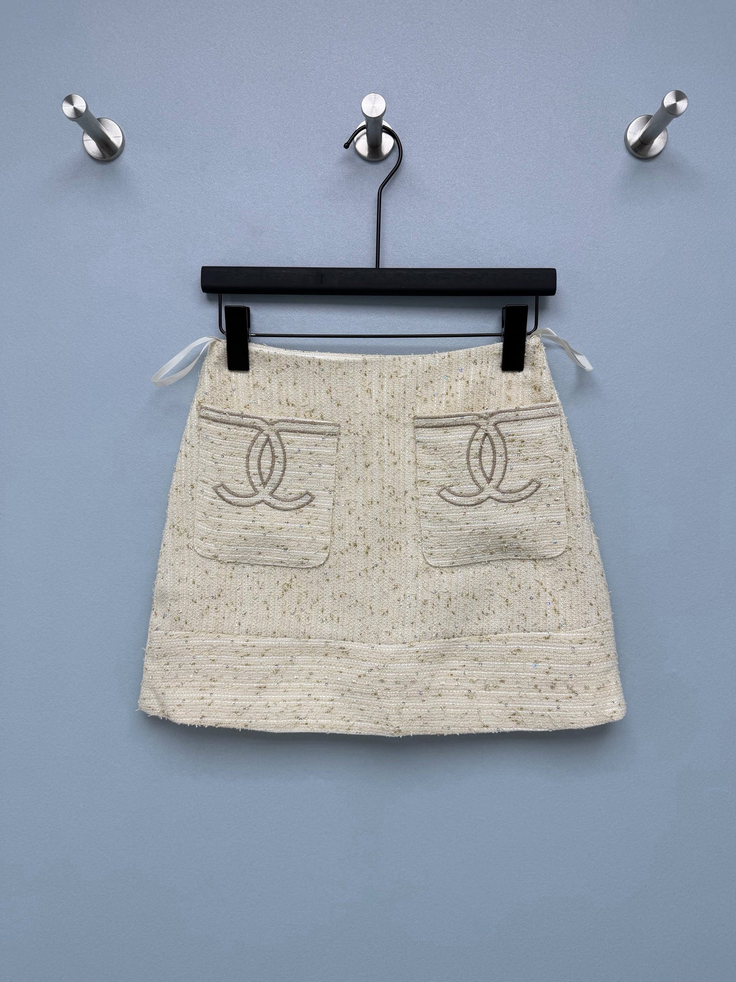 26SS New Tweed A-Line Mini Skirt