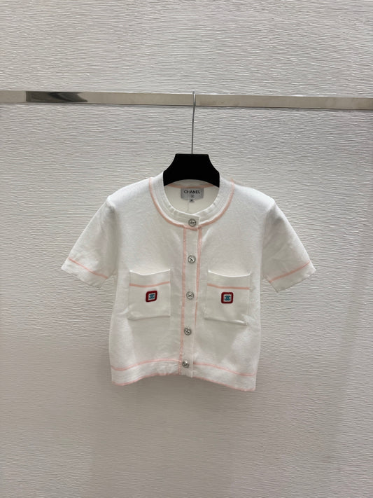26 New Color-Block Short-Sleeve Cardigan