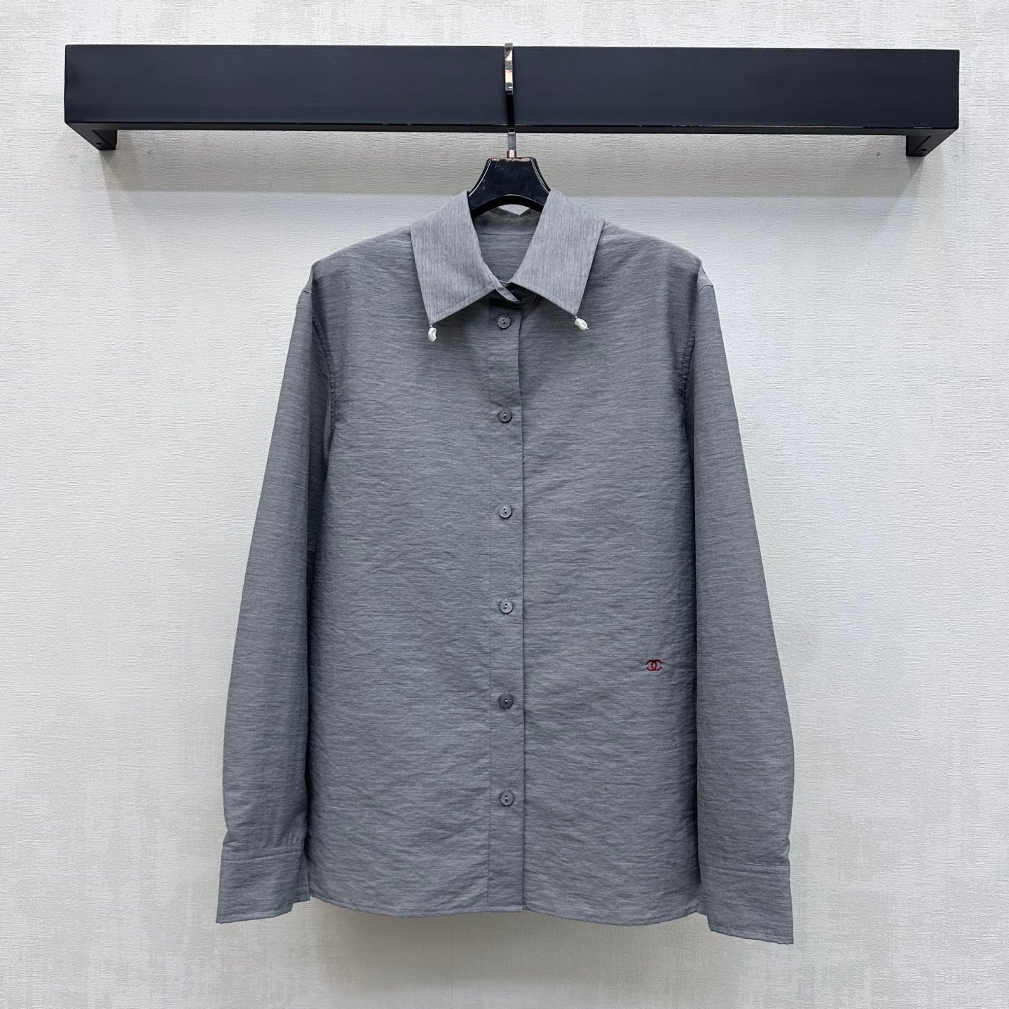 26 New Embroidered Long Shirt with Collar