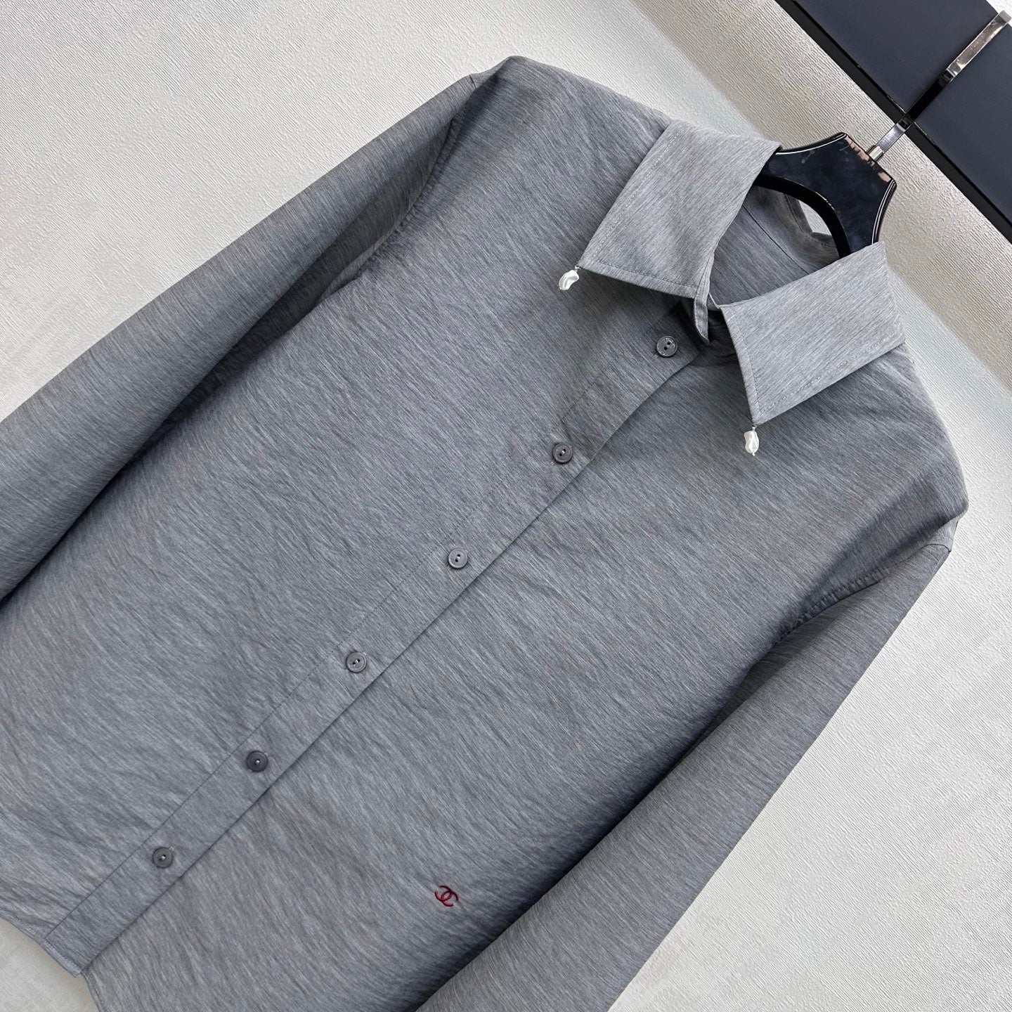26 New Embroidered Long Shirt with Collar