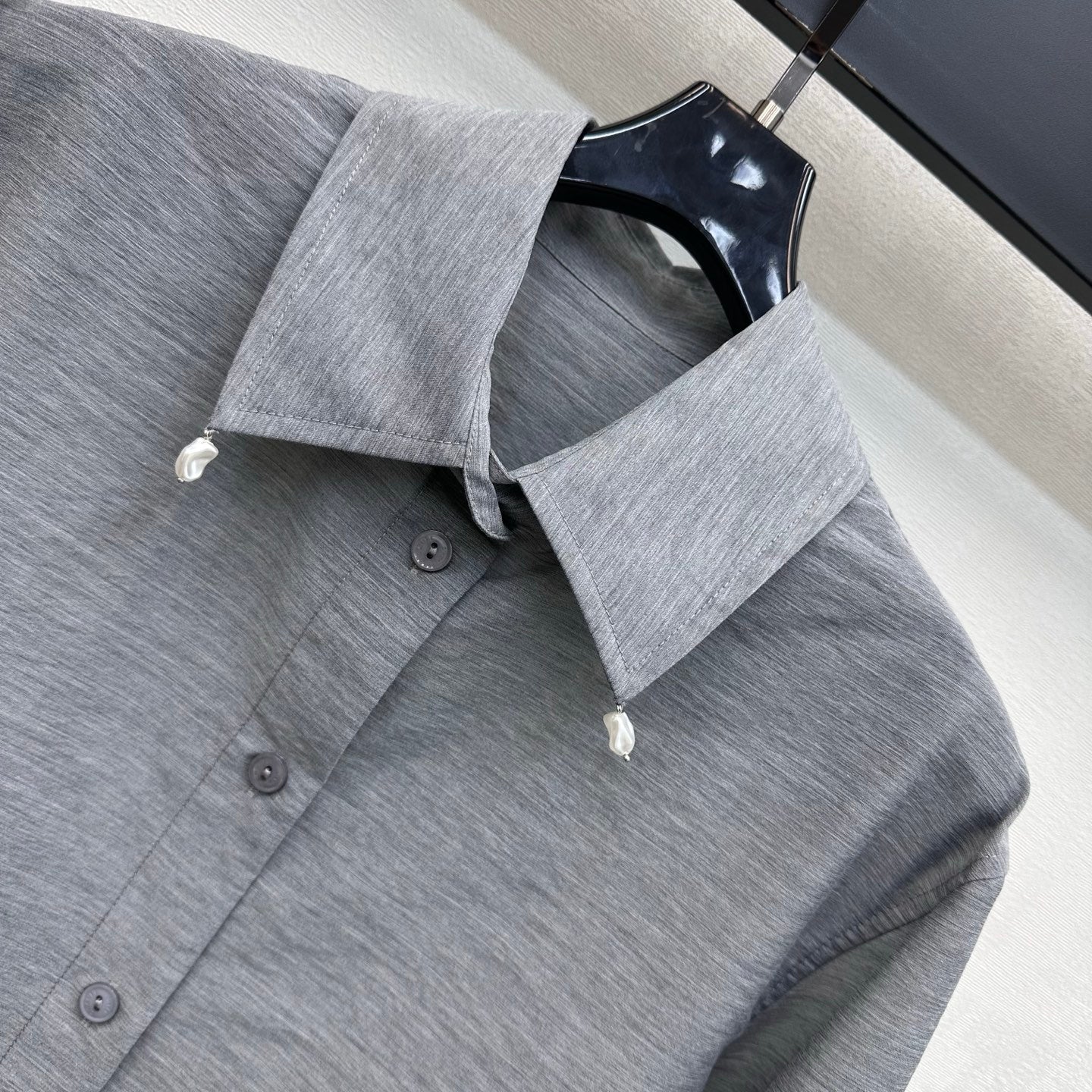 26 New Embroidered Long Shirt with Collar