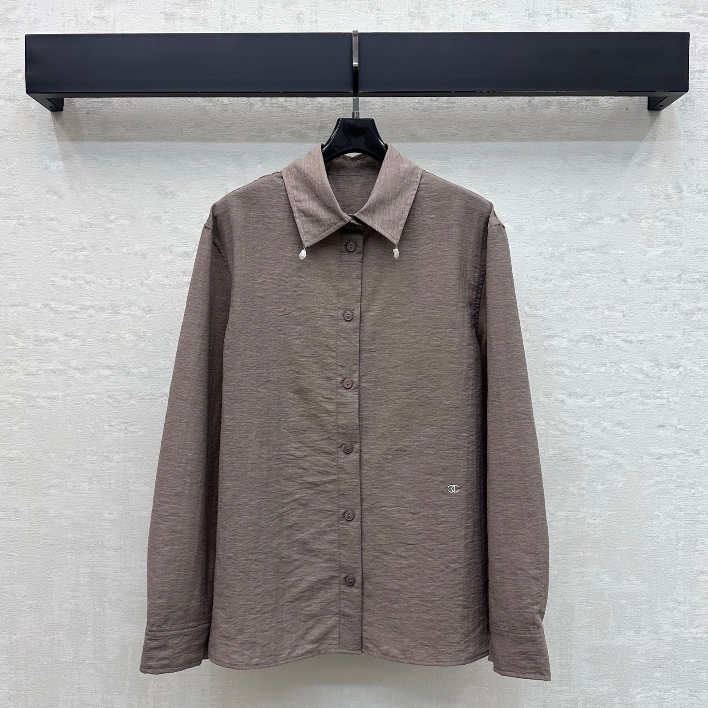 26 New Embroidered Long Shirt with Collar