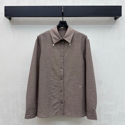 26 New Embroidered Long Shirt with Collar