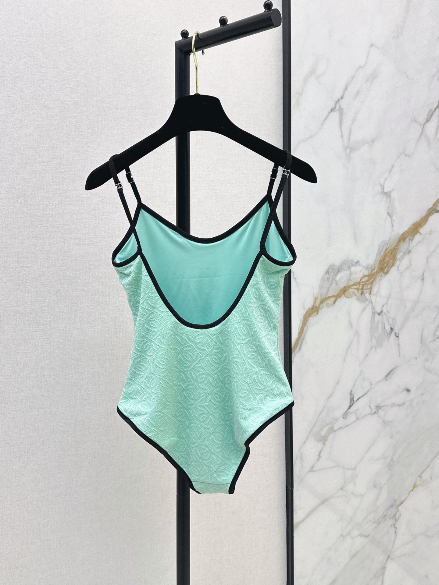 26 New 3D Camellia-Embellished Halter One-Piece Swimsuit