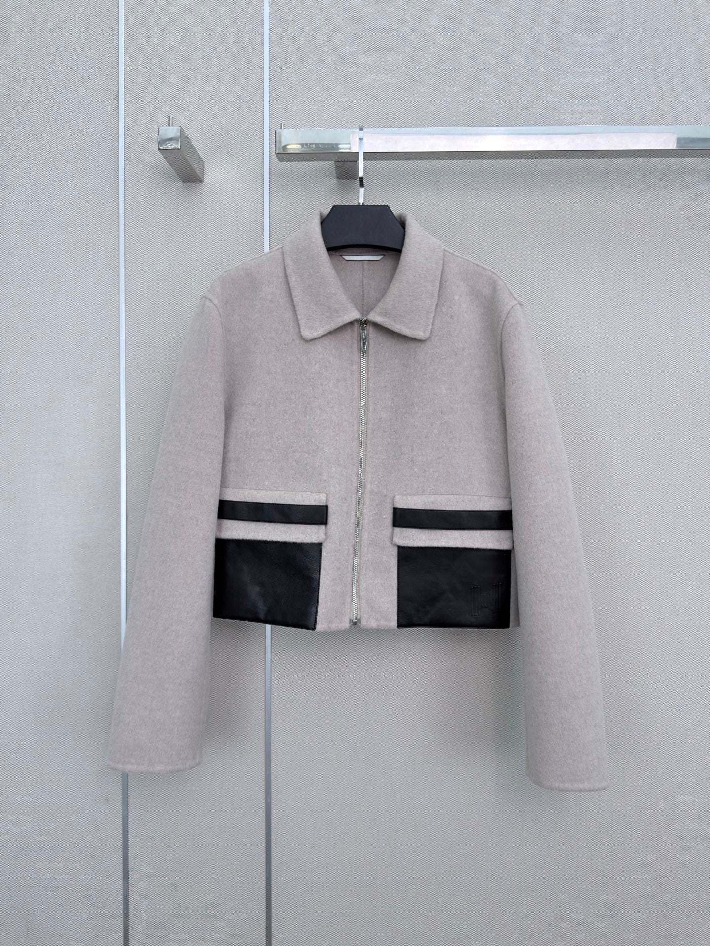 26 New Double-Faced Cashmere Coat with Lapel Collar