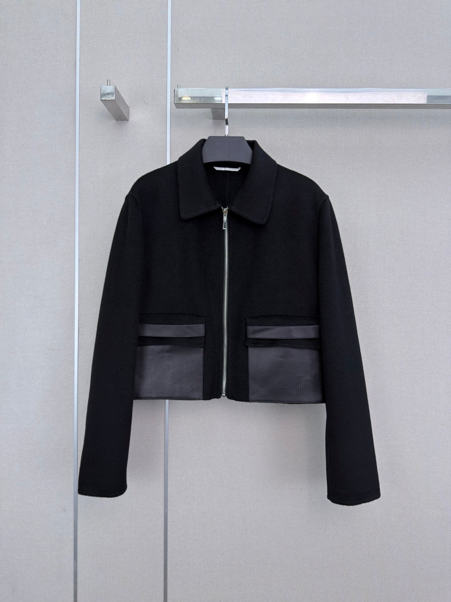 26 New Double-Faced Cashmere Coat with Lapel Collar