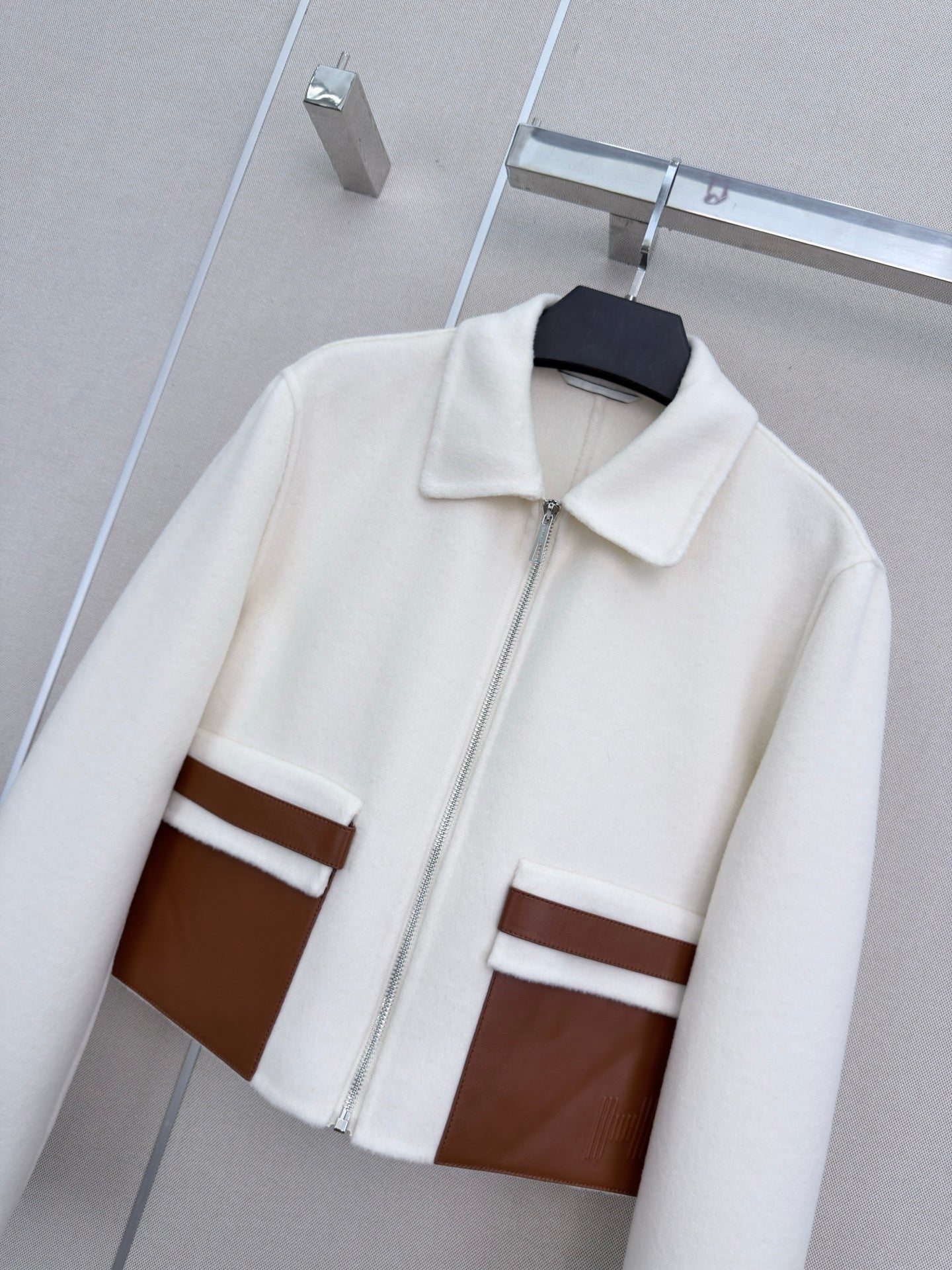 26 New Double-Faced Cashmere Coat with Lapel Collar