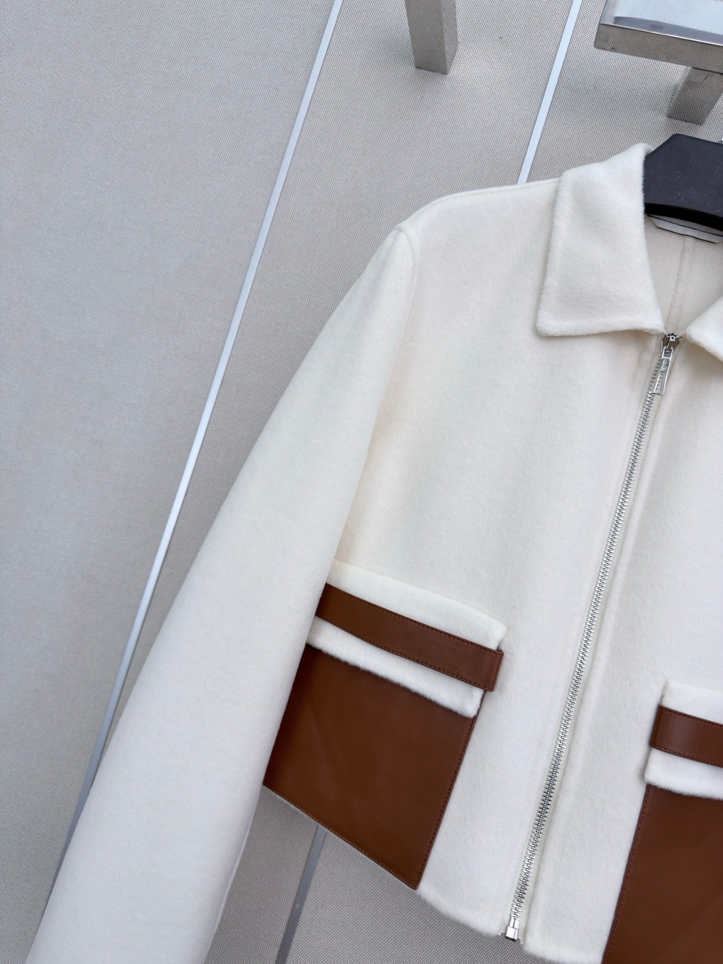 26 New Double-Faced Cashmere Coat with Lapel Collar