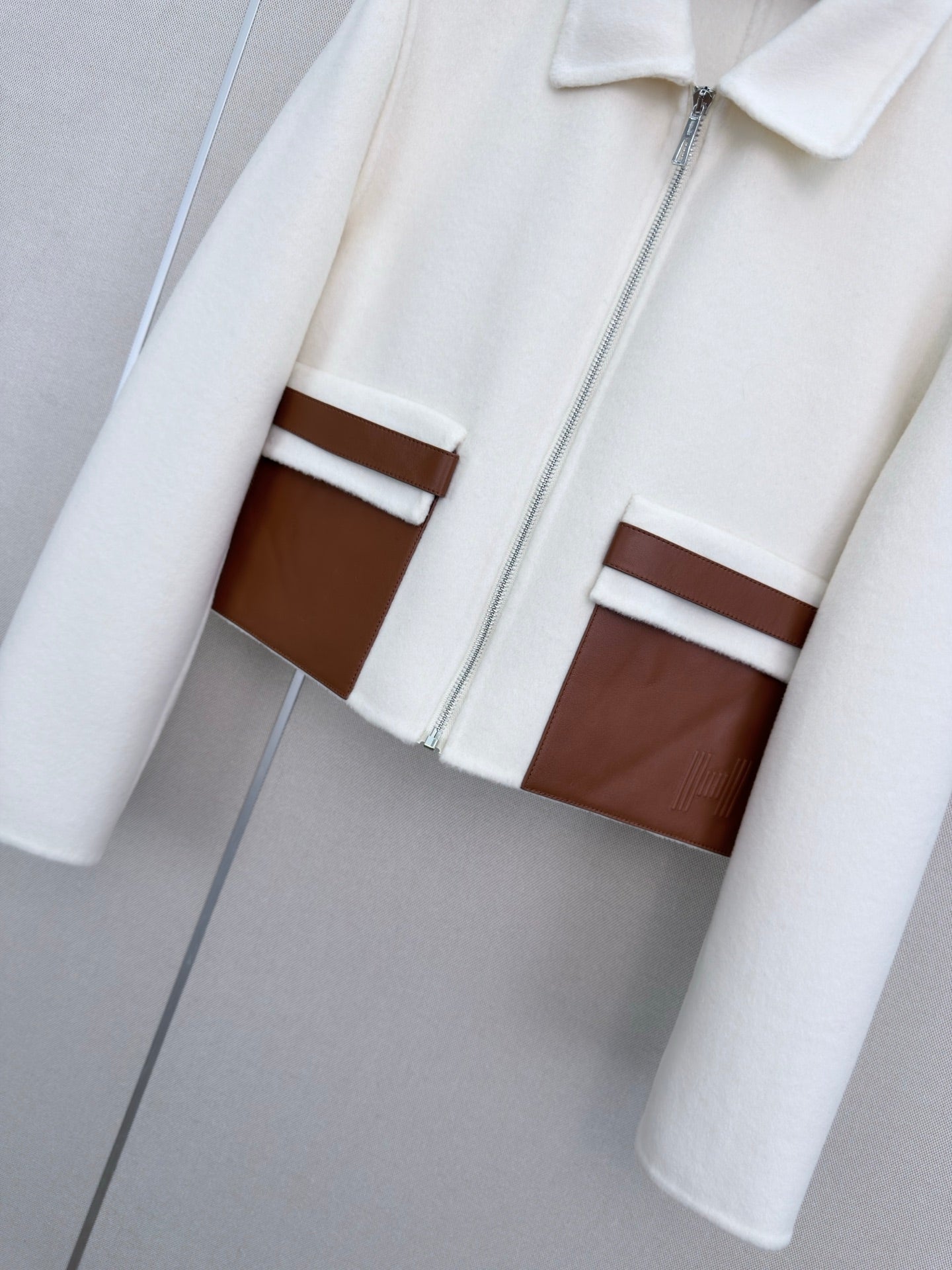 26 New Double-Faced Cashmere Coat with Lapel Collar