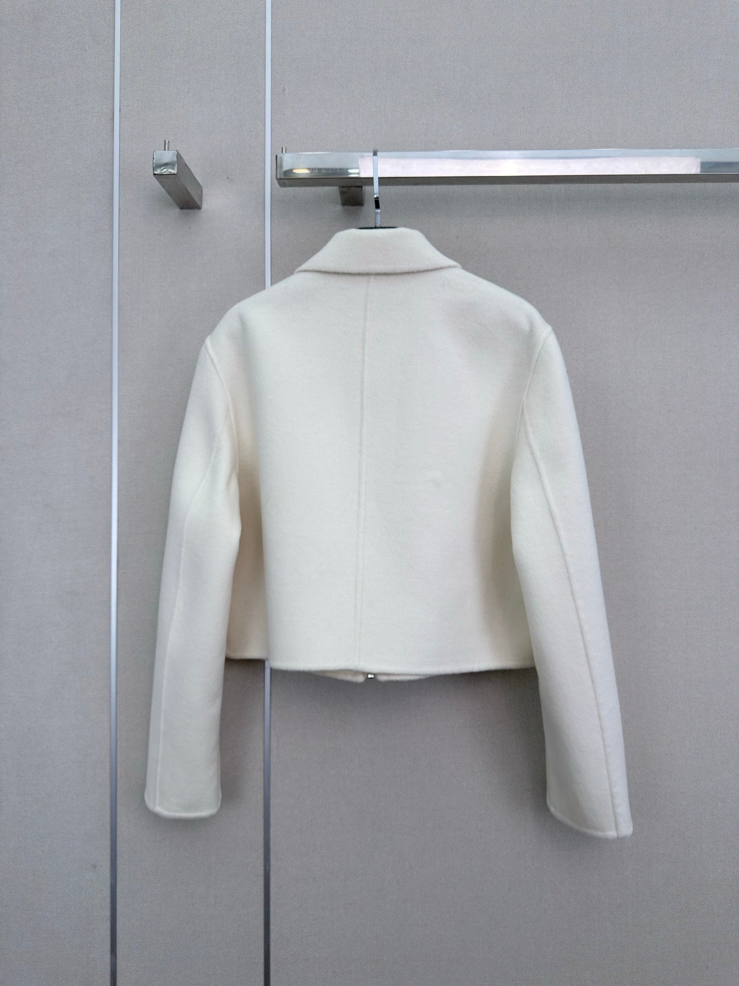 26 New Double-Faced Cashmere Coat with Lapel Collar