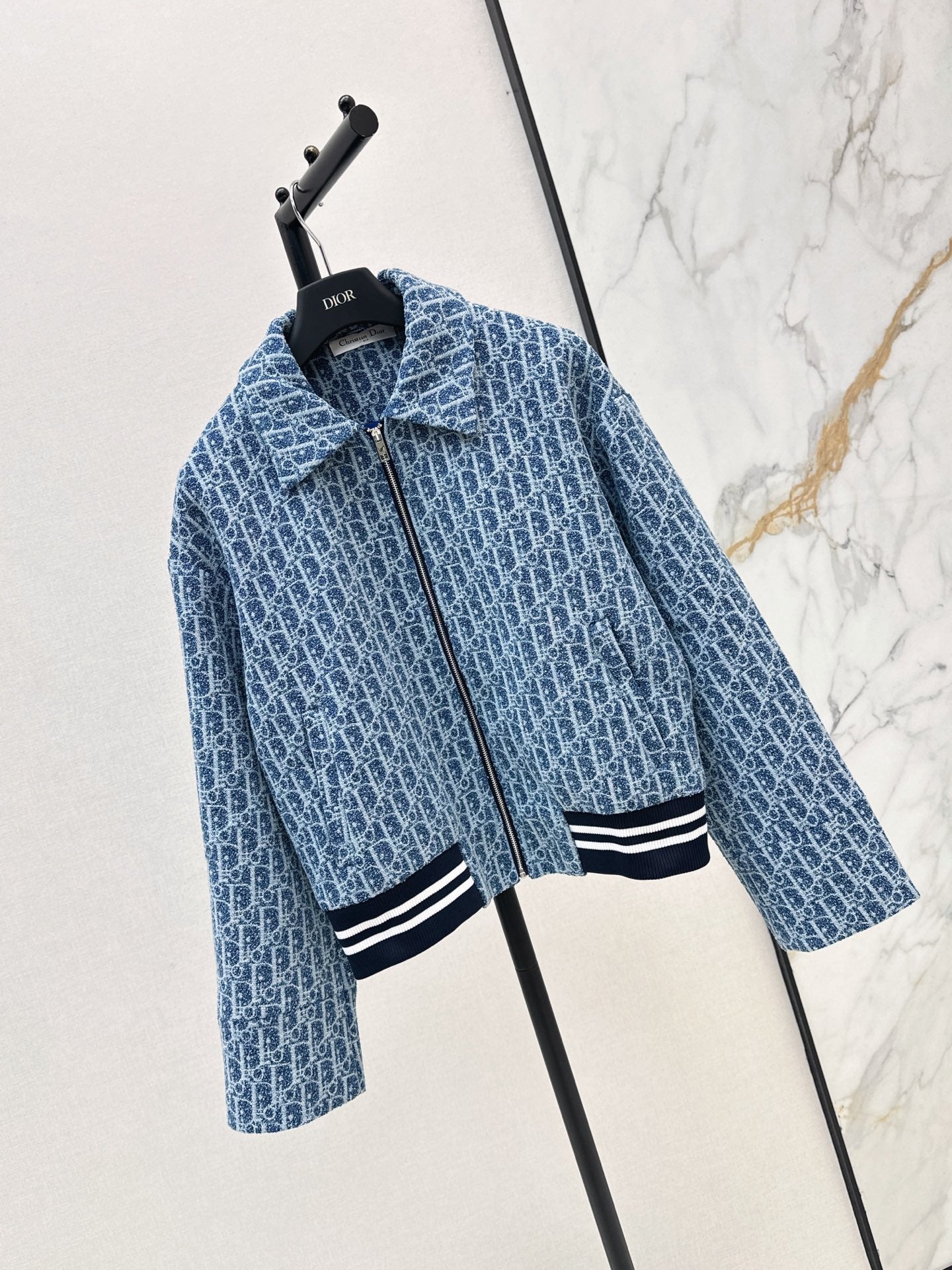 26 New Blue Tweed Monogram Jacket Set