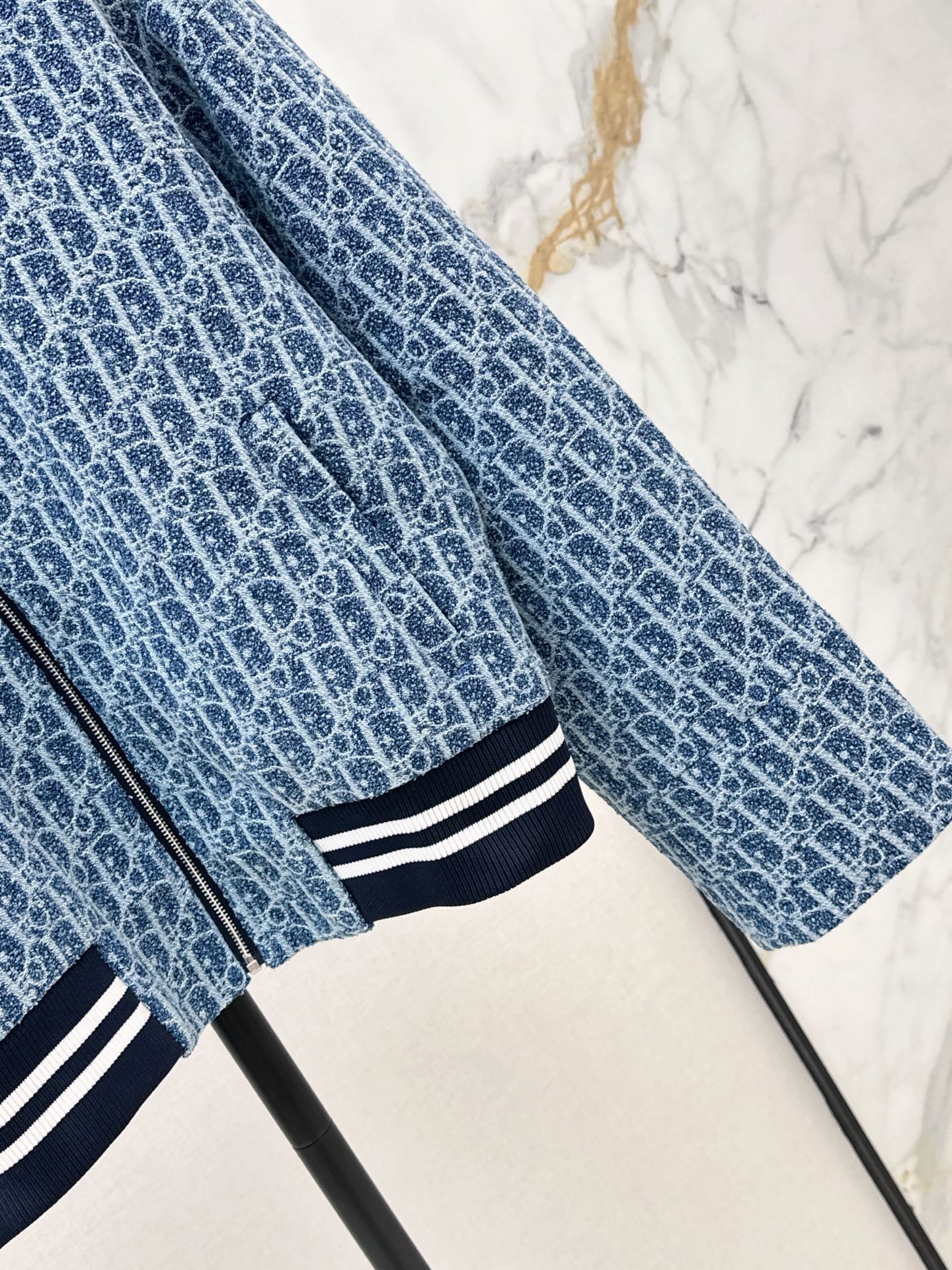 26 New Blue Tweed Monogram Jacket Set